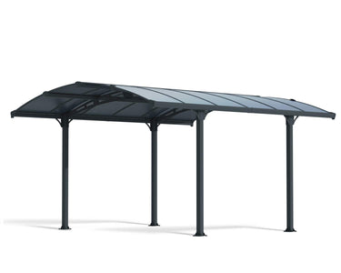 Tucson Garden Gazebo in Grey Aluminium with Polycarbonate Roof