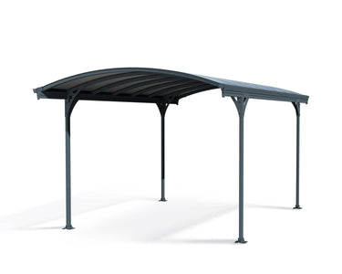 Vitoria 10' x 17' Carport - Grey Aluminium & Polycarbonate Roof Panels