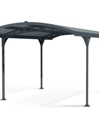 Atlas 10' x 16' Carport - Grey Aluminium & Polycarbonate Roof Panels
