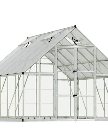 Balance 10' x 12' Greenhouse - Silver Aluminium Frame & Hybrid Polycarbonate Panels