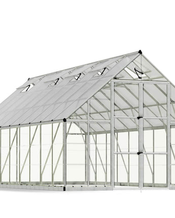 Balance 10' x 20' Greenhouse - Silver Aluminium Frame & Hybrid Polycarbonate Panels