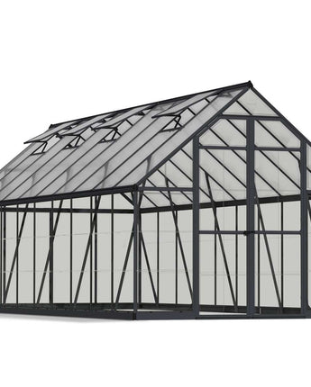 Balance 8' x 20' Greenhouse - Grey Aluminium Frame & Hybrid Polycarbonate Panels