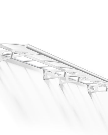 Bordeaux 4.5m x 1.4m Door Canopy - White Aluminium Frame & Clear Polycarbonate