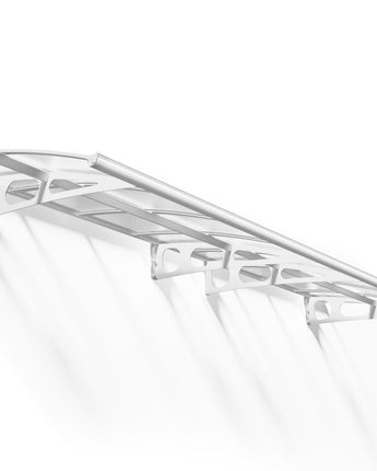 Bordeaux 4.5m x 1.4m Door Canopy - White Aluminium Frame & Twinwall Polycarbonate