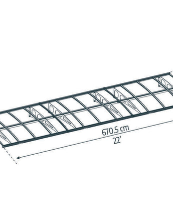 Bordeaux 7m x 1.4m Door Canopy - White Aluminium Frame & Twinwall Polycarbonate