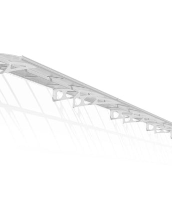 Bordeaux 8.9m x 1.4m Door Canopy - White Aluminium Frame & Twinwall Polycarbonate
