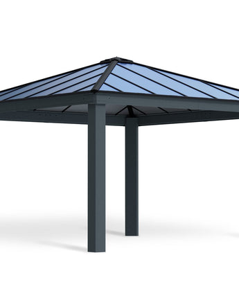 Colorado 14' x 14' Carport - Grey Aluminium & Polycarbonate Roof
