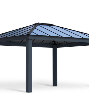 Colorado 14' x 16' Carport - Grey Aluminium & Polycarbonate Roof