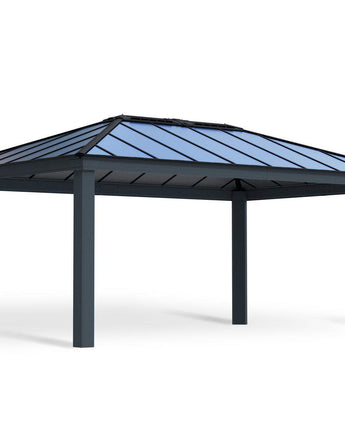 Colorado 14' x 20' Carport - Grey Aluminium & Polycarbonate Roof