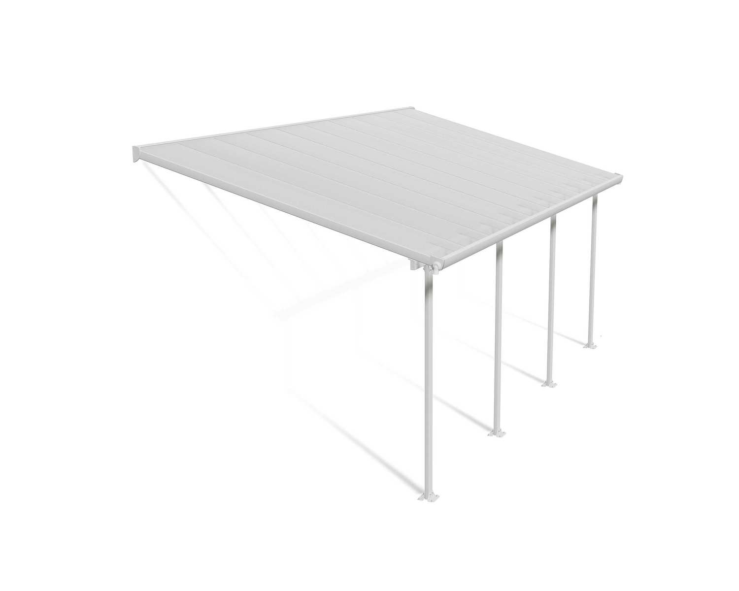Feria Patio Cover 3m x 6m - White Aluminium Frame & Clear Polycarbonate