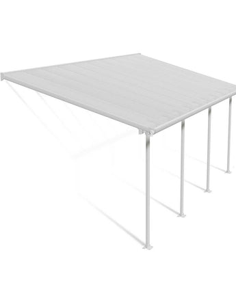 Feria Patio Cover 3m x 6m - White Aluminium Frame & Clear Polycarbonate