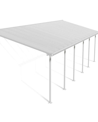 Feria Patio Cover 3m x 9.2m - White Aluminium Frame & Clear Polycarbonate