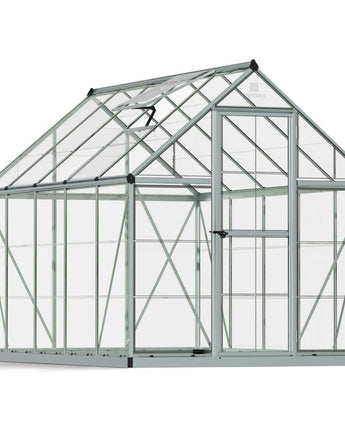 Harmony 6' x 10' Greenhouse - Silver Aluminium Frame & Clear Polycarbonate Panels