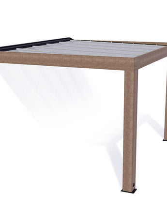 Helsinki Cedar Wood Patio Cover 3 x 3.4m Solar Control Panels