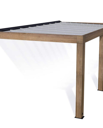 Helsinki Cedar Wood Patio Cover 3 x 5.3m Solar Control Panels