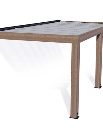 Helsinki Cedar Wood Patio Cover 3 x 6m Solar Control Panels