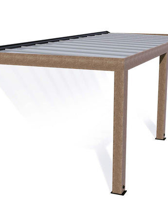 Helsinki Cedar Wood Patio Cover 3 x 7.3m Solar Control Panels