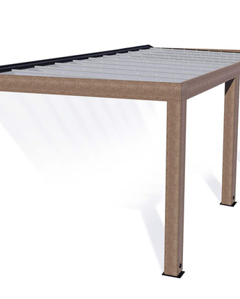 Helsinki Cedar Wood Patio Cover 3X6.6m Solar Control Panels