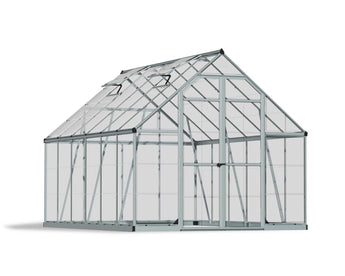 Octave 8' x 12' Greenhouse - Silver Aluminium Frame & Clear Polycarbonate Panels