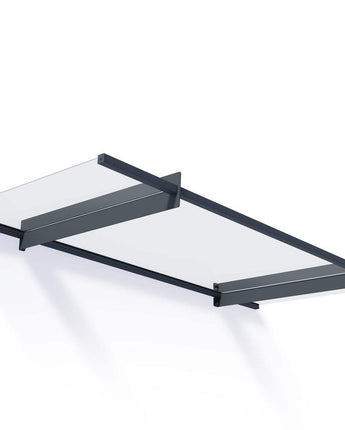 Nancy Door Canopy - Grey Aluminium Frame & Clear Acryl