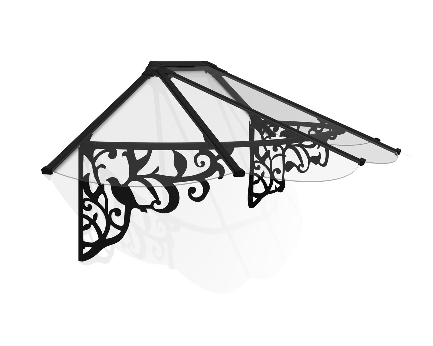 Lily Door Canopy - Aluminium Frame & Clear Acryl