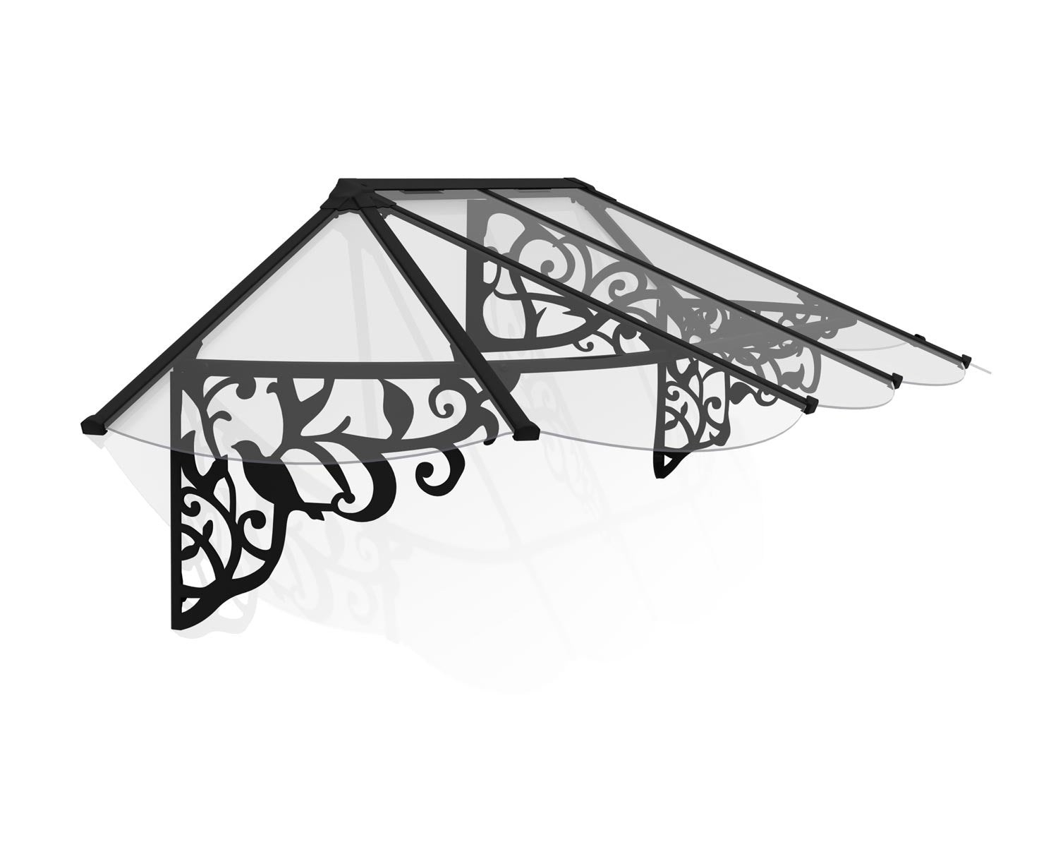 Lily Door Canopy - Aluminium Frame & Clear Acryl