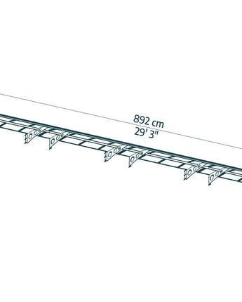 Herald 8.9m x 1.4m Door Canopy - Grey Aluminium Frame & Twinwall Polycarbonate