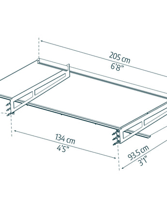 Bremen 2m x 0.9m Door Canopy - Grey Aluminium Frame & Clear Acryl