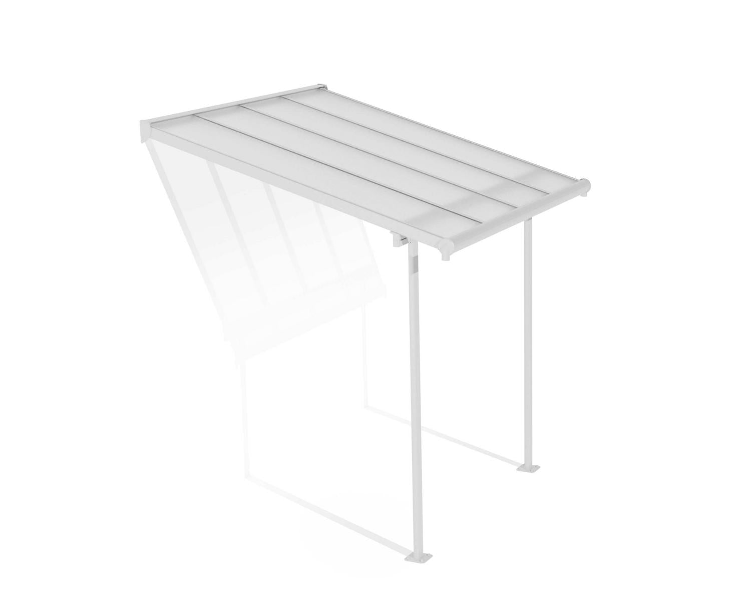 Sierra Patio Cover 2.2m x 2.3m - White Aluminium Frame & Clear Polycarbonate