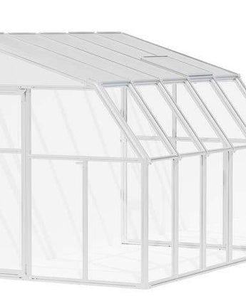 SunRoom 2m x 3m Lean to Conservatory - Aluminium White Frames & Hybrid Polycarbonate