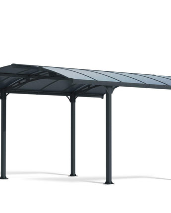 Tucson Garden Gazebo in Grey Aluminium with Polycarbonate Roof