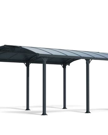 Tucson Garden Gazebo in Grey Aluminium with Polycarbonate Roof