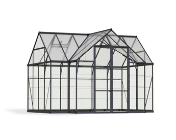 Victory Orangery 10' x 12' (110.6 sq. ft.) Greenhouse - Grey Aluminium Frame & Hybrid Polycarbonate Panels